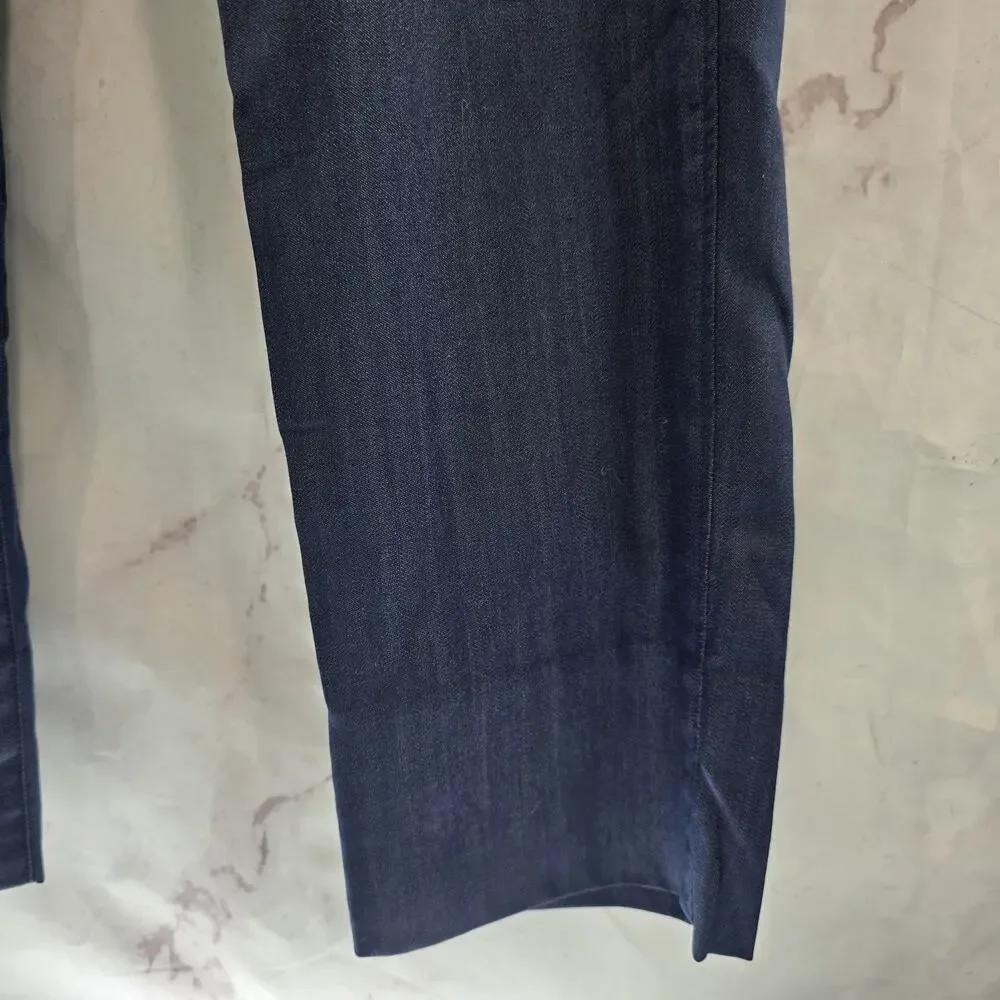Steven Alan Pants Mens Medium Blue Straight Chino Crop Silk Indigo Chambray